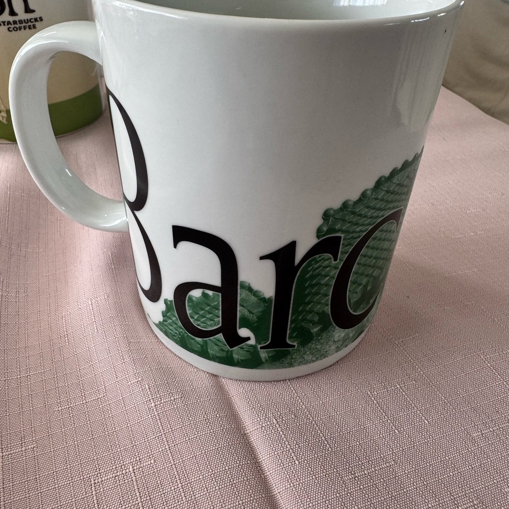 Starbucks Barcelona Black and Green Logo Mug